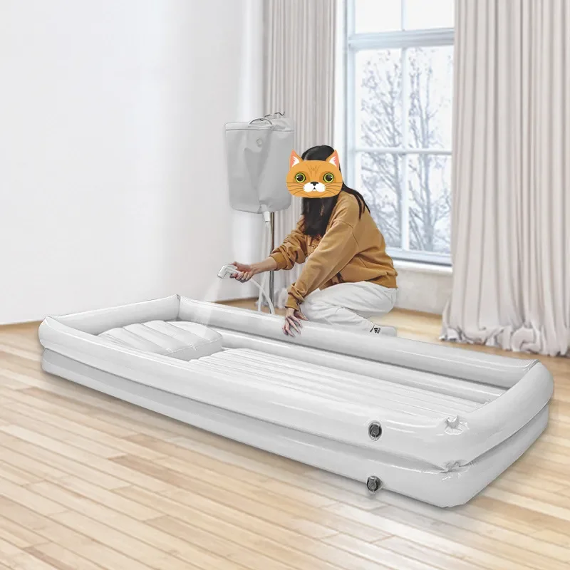 Paralyzed Elderly Bedridden Patient Special Inflatable Bath Bed Mobility Inconvenience Bed Care Bath Artifact
