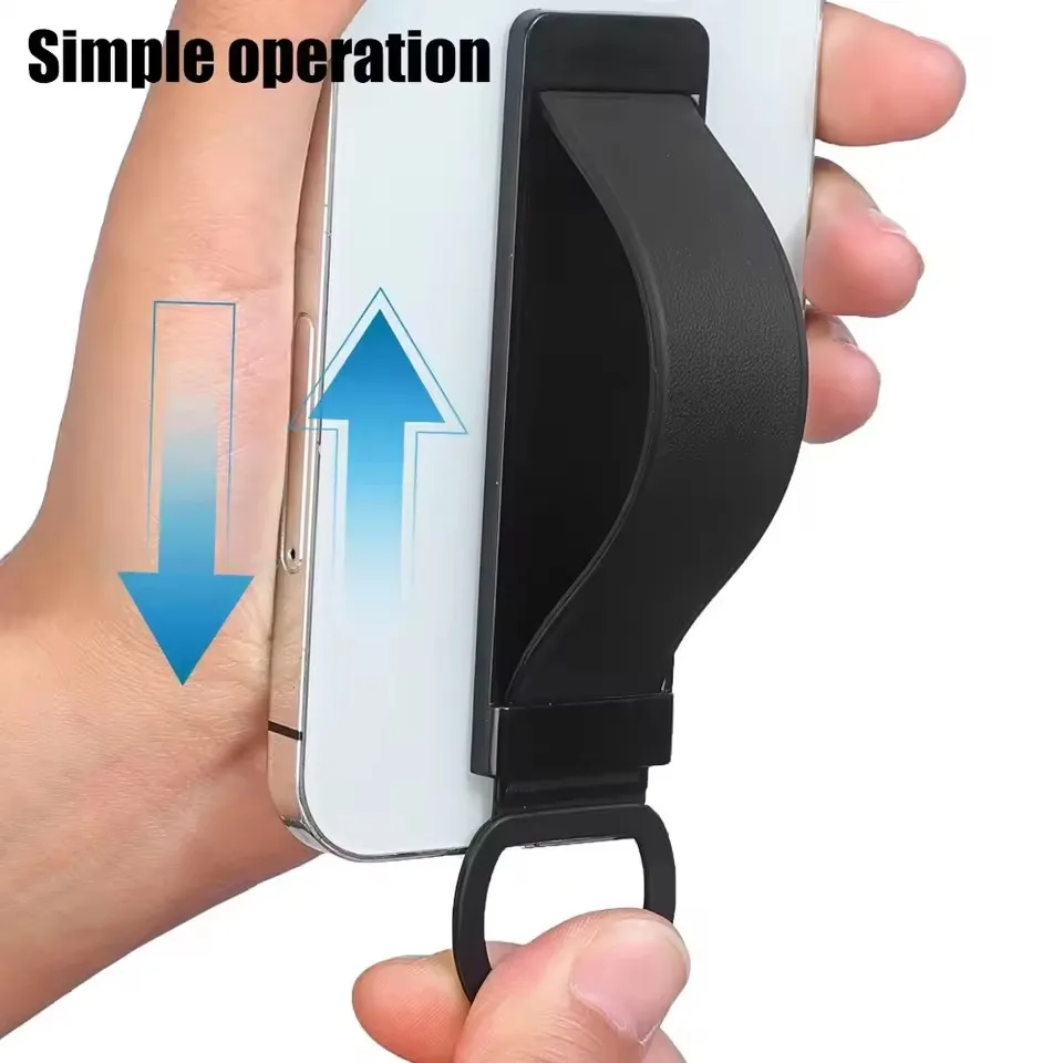 Universal Wristband Finger Holder Invisible Buckle Mobile Phone Back Sticker Desk Bracket Telescopic Push Pull Handle Grip Stand view 3