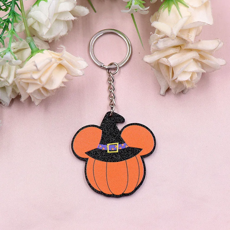 Halloween Keyring I Smell Children Hocus Pocus Pumpkin Movie Character Glitter Acrylic Keychain Laser Cut