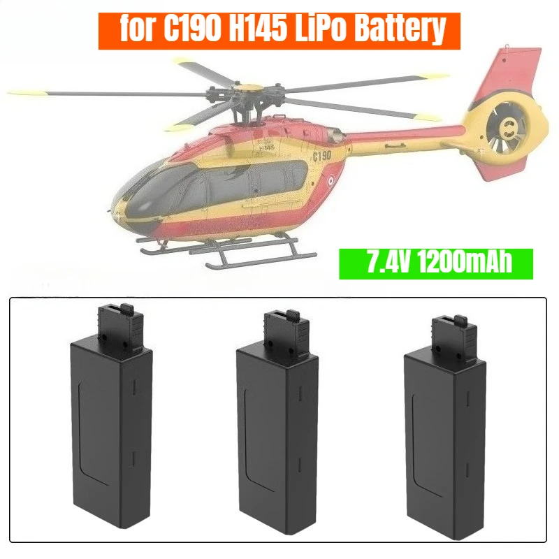 

7.4V 1200mAh LiPo Battery for C190 H145 Scale RC Helicopter Spare Parts C190 Helicopter Battery