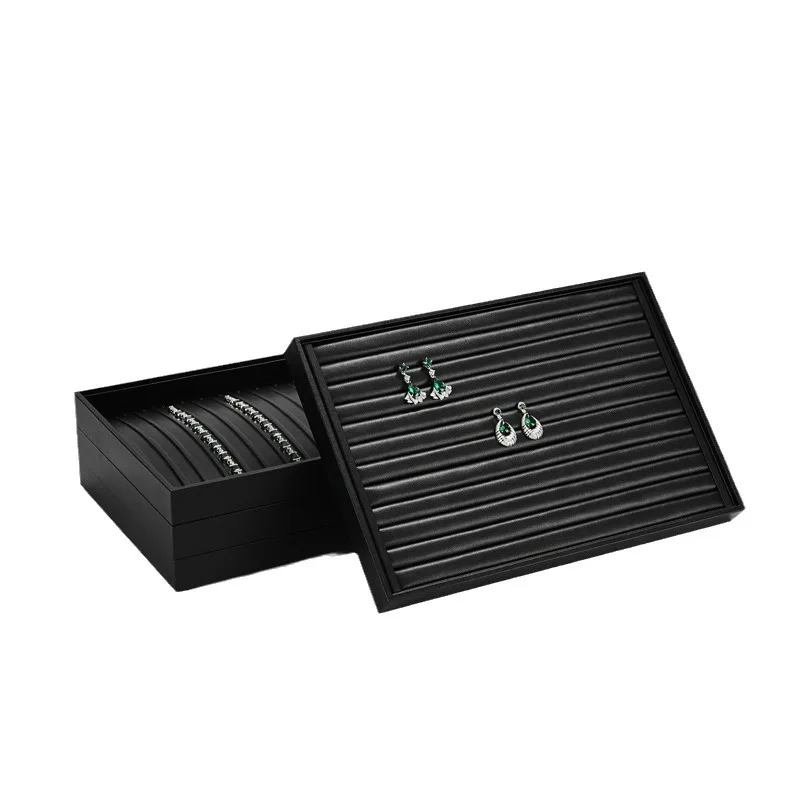 

Jewelry Organizer Leather Jewelry Storage Tray Display Ring Bracelet Necklace Storage Box Showcase Drawer Organizer Trays