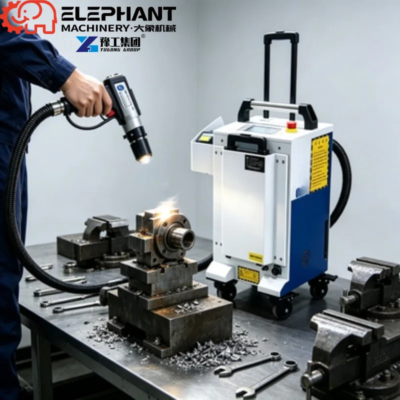 Handheld Mini Air Cooled Pulse Fiber Laser Cleaning Machine 100W For Metal Stone Wood Rust Coating Stripping
