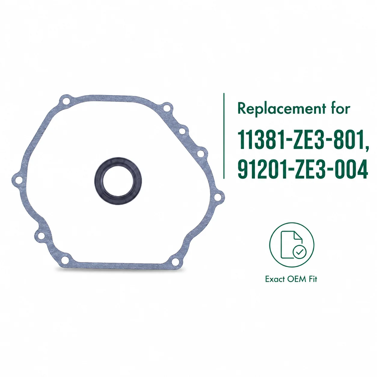 Crankcase Gasket and Oil Seal Set Replaces 11381-ZE3-801 91201-ZE3-004 For Honda GX390 GX340 11HP 13HP Engine Repair Kit Parts