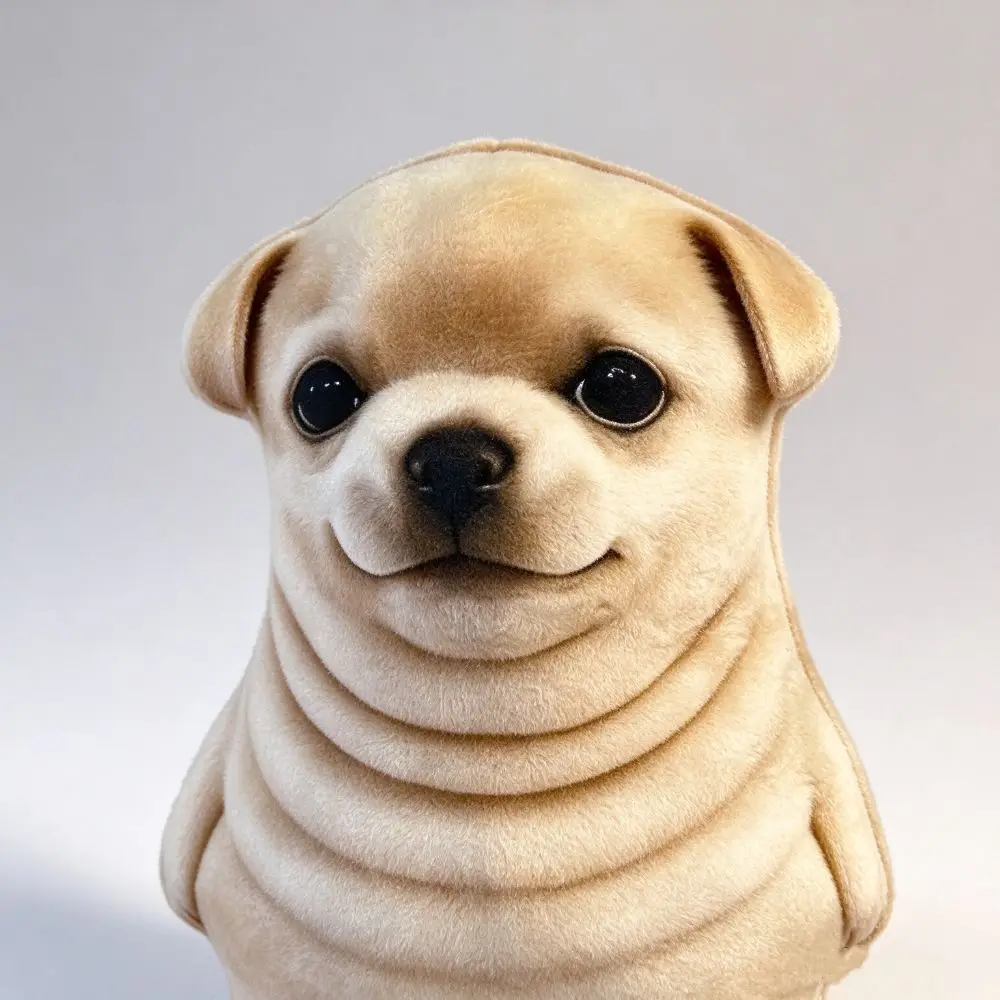 Funny 3D Printing Fat Dog Plush Toy Simulation Stuffed Animal Dog Plush Pillow Abstract Doll Cartoon Dog Cushion Kids Toy