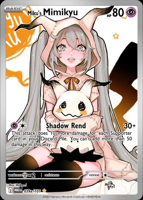 DIY Self Control Pokemon Ptcg Pikachu Hatsune Miku Collect Signature Trading  Card Anime Cartoon Gift