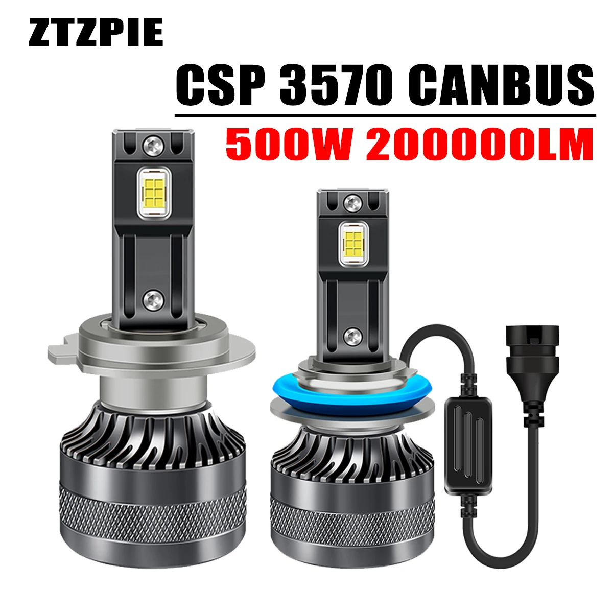 ZTZPIE 6000K HB3 HB4 9005 9006 H1 H7 H4 H11 лампочка стандарта 3570 мощная Автомобильная фара головного света 500 Вт лм 12 В