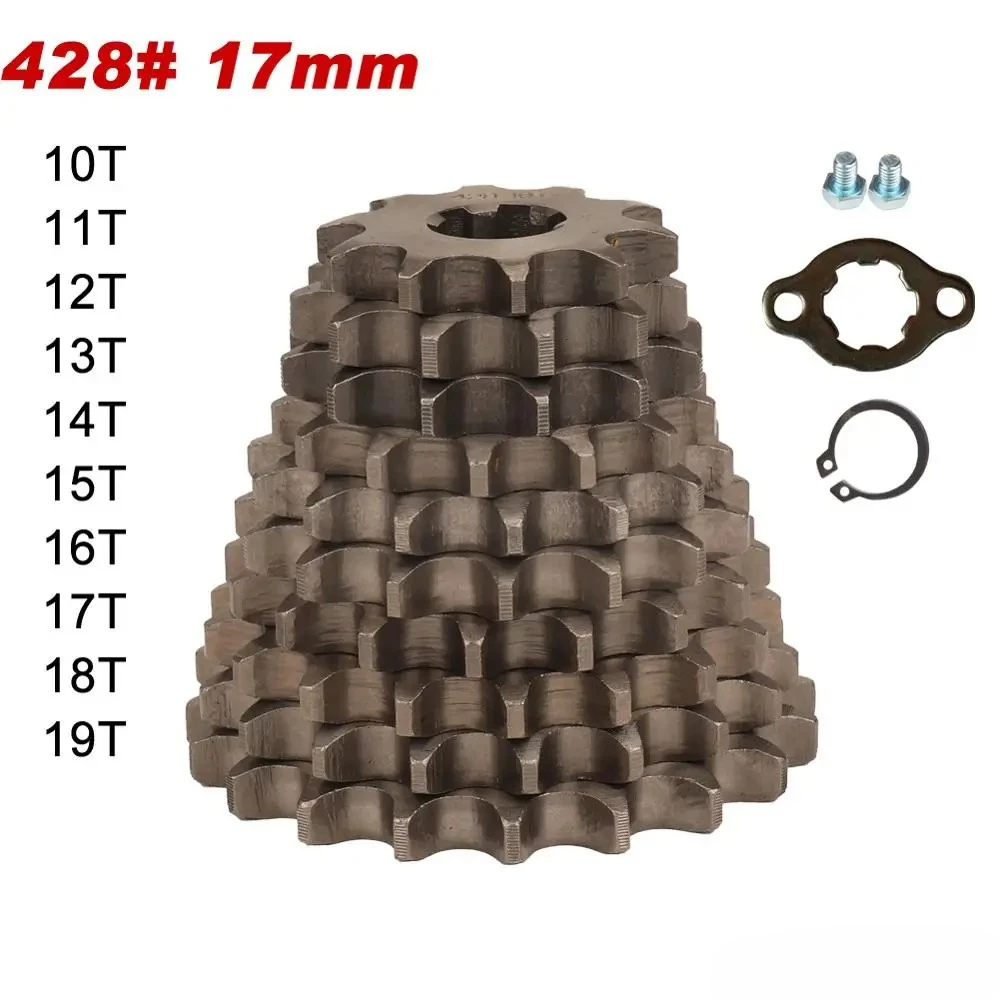 428# 17mm 10 11 12 13 14 15 16 17 18 19 Teeth Front Engine Sprocket For Dirt Pit Bike Monkey Dax ATV Quad Buggy Motorbike Chain