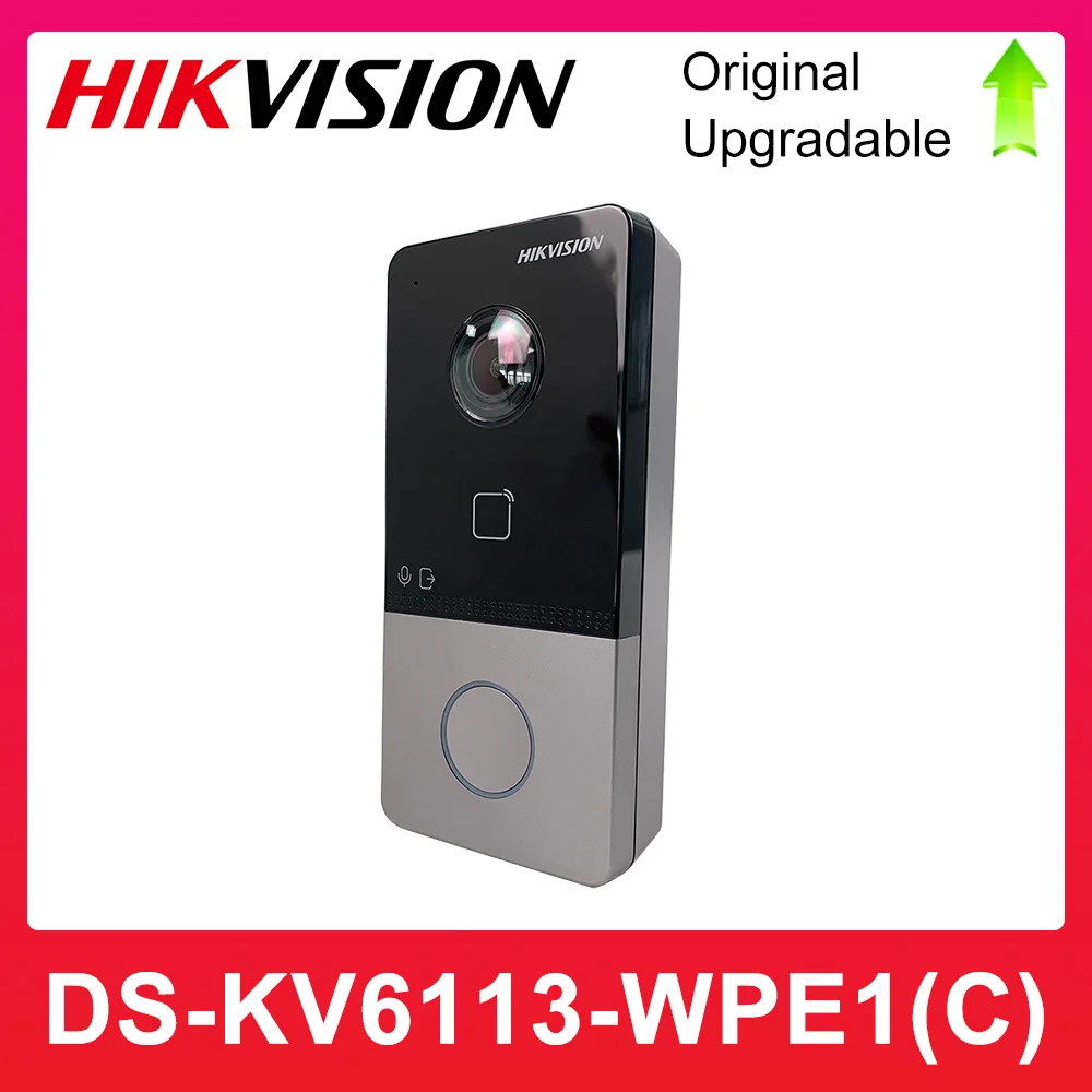 

HIKVISION Multi-language DS-KV6113-WPE1(C) IP Doorbell,WiFi Doorbell , Door phone, Video Intercom, waterproof , IC card unlock