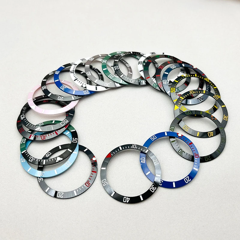 38 مللي متر الرجال ساعة ميكانيكية حالة منحدر السيراميك الحافة إدراج حلقة القطر الداخلي 30.5 مللي متر يناسب ساعة الفرعية استبدال إصلاح أجزاء