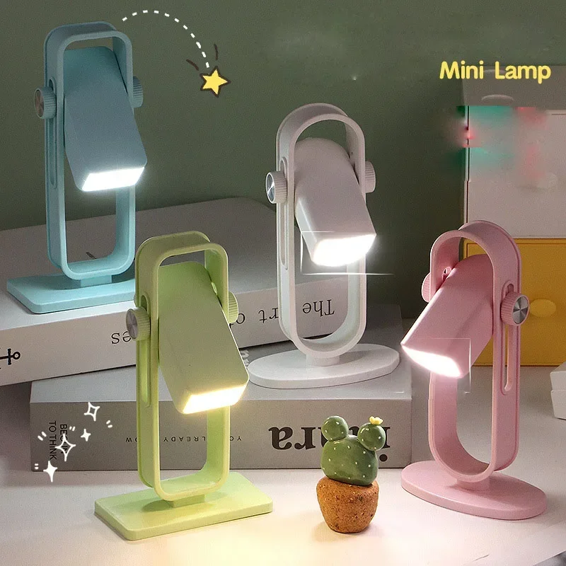 

Night Light USB Rechargeable Warm Book Light Rota Reading Light Eye Protection Desk Light Bookmark Bedroom Read Lamp