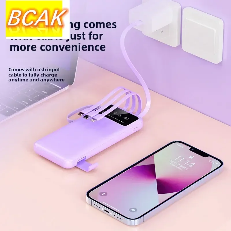 

Universal Self-contained Cable, Multi-port Power Bank, Intelligent Digital Display, Self-contained Bracket, Mobile Power Supply
