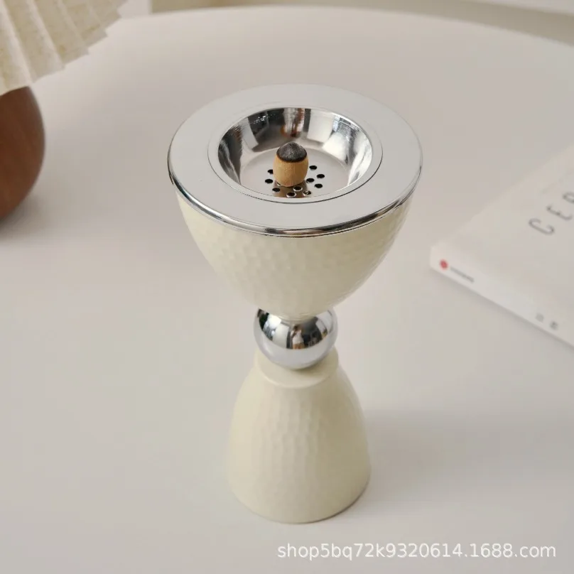 

Middle Eastern Arabic Style Incense Burner, Electroplated Metal Handicraft for Oud & Frankincense in Gold Silver Colors