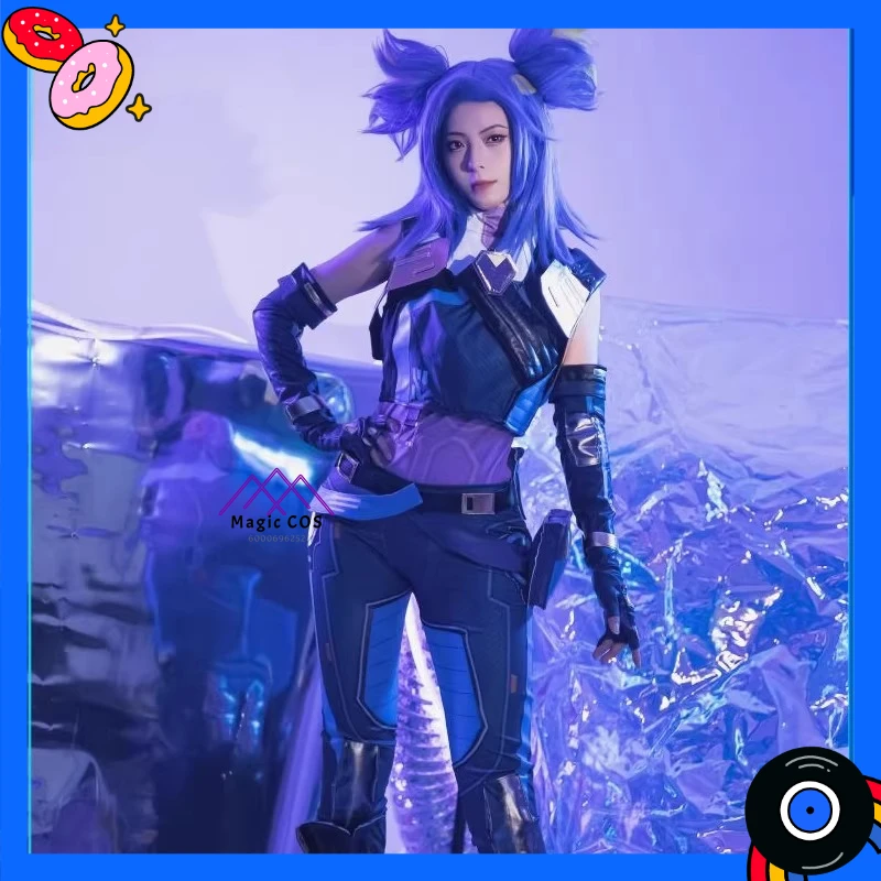 

Hot Game VALORANT Anime Neon Cosplay Costume Fashion Role Playing Top Pants Full Set Outfit for Women Adult Comic Con Halloween
