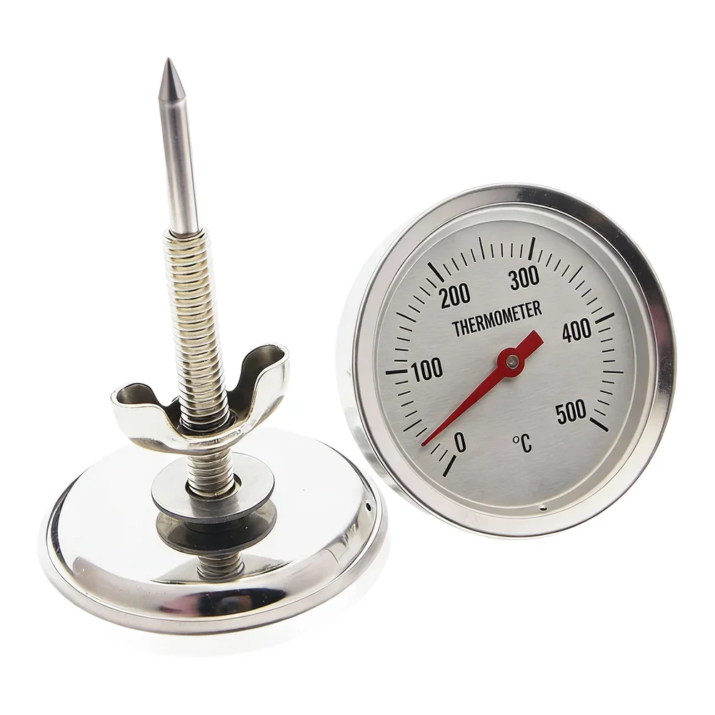 Bimetallic Cooking Thermometer Temperature Instrument Oven Temp Gauge Bimetallic Sensing Coil 7cm Probe Length