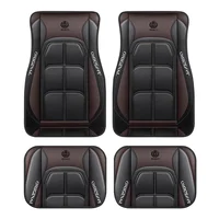 4 Uds. Alfombrillas elegantes para el suelo del coche, alfombrillas antideslizantes y fáciles de limpiar de poliéster para todas las estaciones, accesorios interiores universales para alfombras del coche