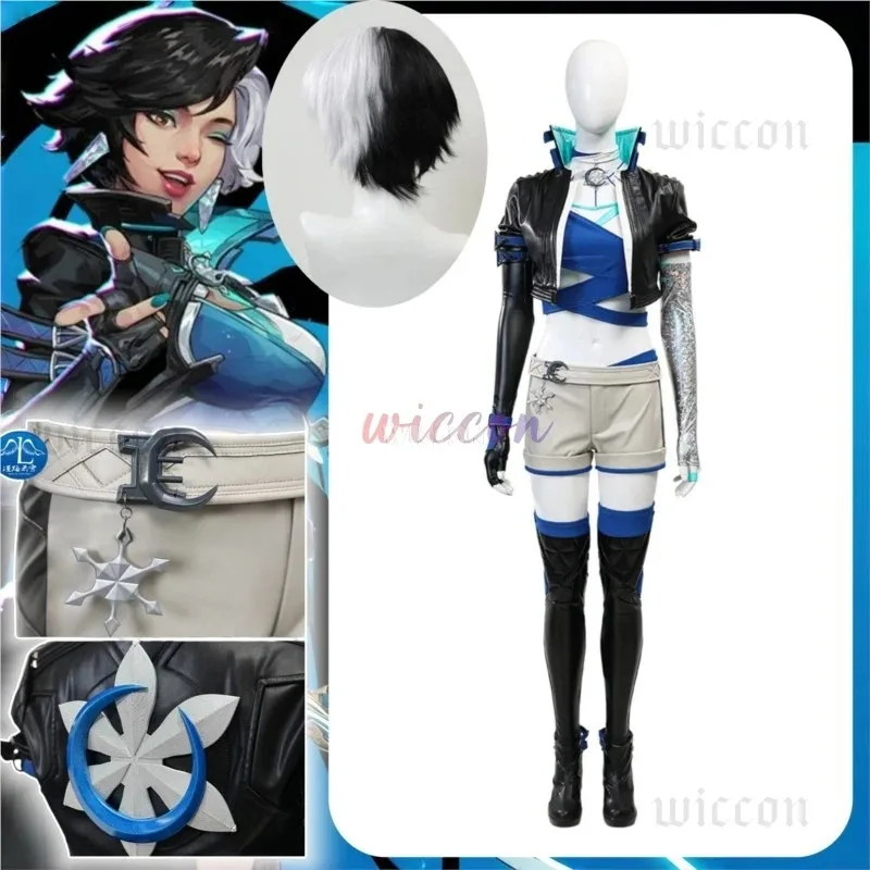 

Luna Snow Cosplay Rivals Costume Wigs Fighting Clothing Game Female Superhero Costume Disguise Women Roleplay Fantasia Outfit