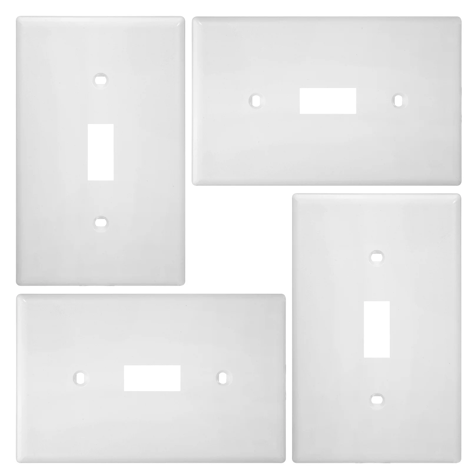 4Pcs Toggle Switch Plate Wall Plate Polycarbonate Impact-Resistant Easy Replacement Electrical Light Switch Cover