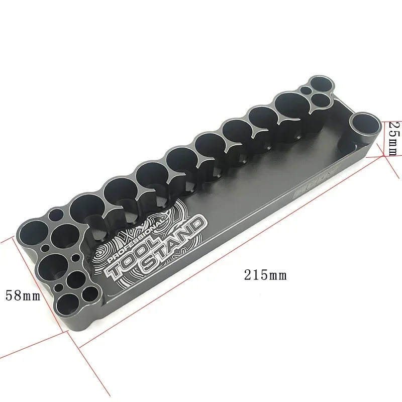 HUDY-Soporte de destornillador para herramientas RC Profesional, 1 piezas, bandeja de almacenamiento, soporte de exhibición CNC 6061