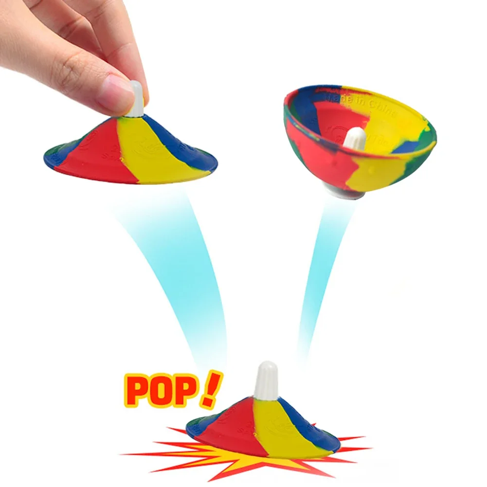 

Hip Hop Pops Rubber Anti Stress Bouncing Ball Bounce Novel Fidget Toys Spinner Bowl Spinning Top Jumping Popper Ball for Kid Toy