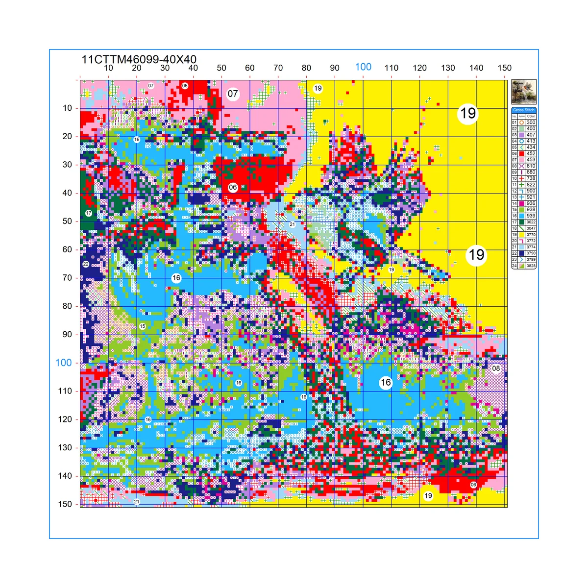 1 Stück 40x40 cm/15,74 Zoll, 11Ct/14Ct Kreuzstich-Set, DIY Valentinstagsgeschenk, Stickerei-Set für Festivals, Landschaften – Detail 2