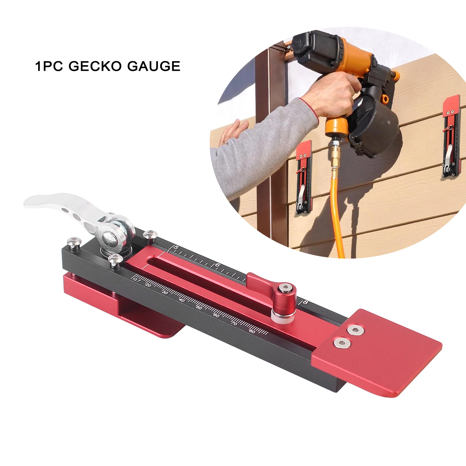 1PC Gecko Gauge Siding Mounting Kit Lap Siding Gauge Wall Plate Installation Assist Tool treamline Essential Siding Installation