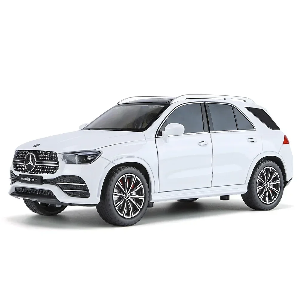 1:24 Mercedes Benz GLE350 SUV mobil logam campuran diecast & kendaraan mainan mobil Model suara dan cahaya mobil tarik mundur mainan anak hadiah