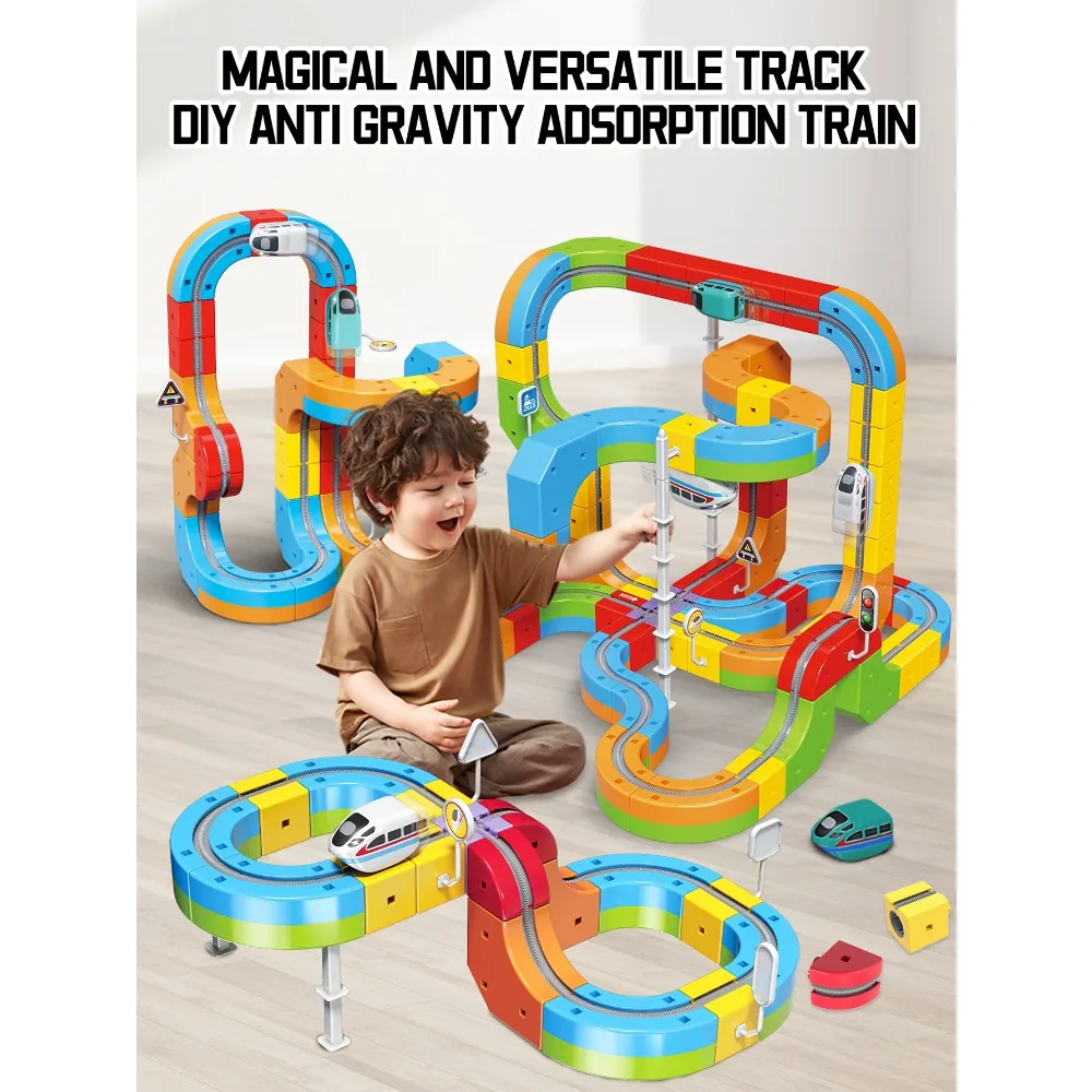 

Magic Track Cube ChildrenS Educational High-Speed Rail Train Toy Boys And Girls Intellectual Diy Building Blocks Birthday Gift