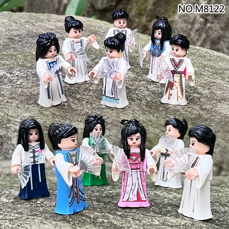 M8122 Figurine Hanfu de style chinois, jouet de construction à petites particules