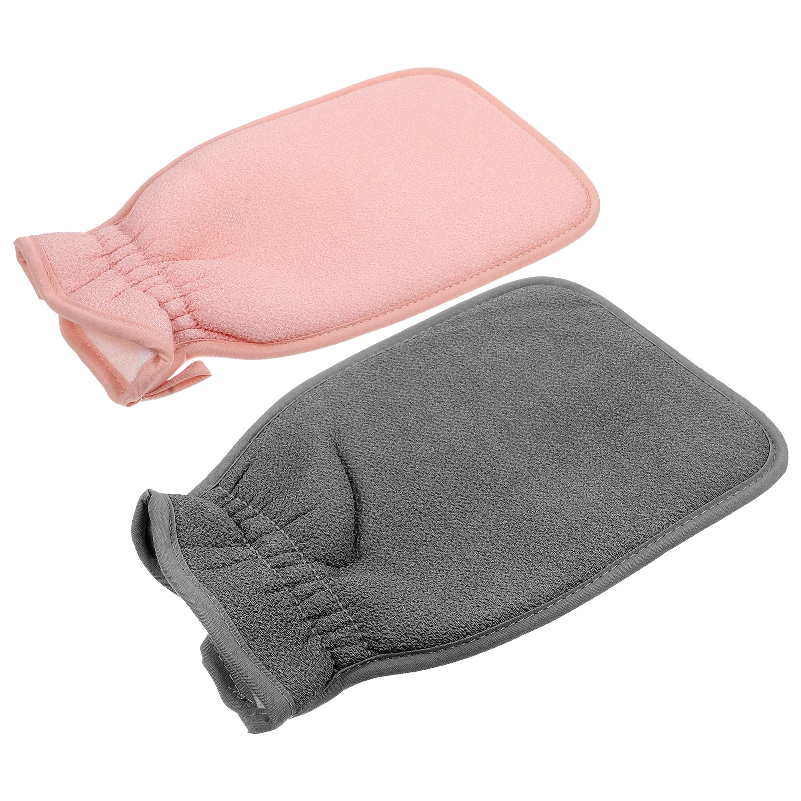 Luvas de banho esfoliantes para homens, esfoliação corporal, toalha de banho limpa, pele amigável, purificador de chuveiro, toalhinha, 2 pcs