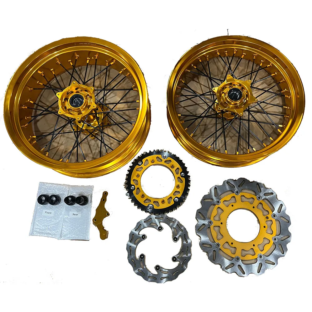 Gold Fit 2018 YZ/YZF125/250/450 16/17 Wheel Set Superbike Supermotard Motorcycle Wheels