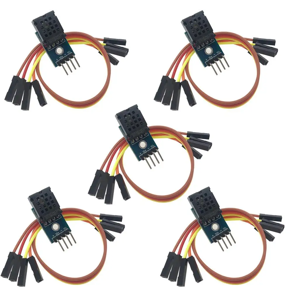 

5Pcs/lot AM2320 Digital Temperature and Humidity Sensor Single Bus and I2C Communication with 20cm DuPont Cable Wire