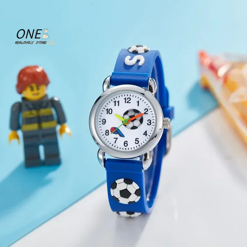 Lovely Creative Cartoon Corlorful Kids Watch Gift For Boys Girls Sell Like Hot Cakes Cute Football Children's Wristwatch