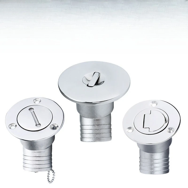 Fuel tank body curved stainless steel refueling port water injection flap small key small tongue marine hardware ship yacht