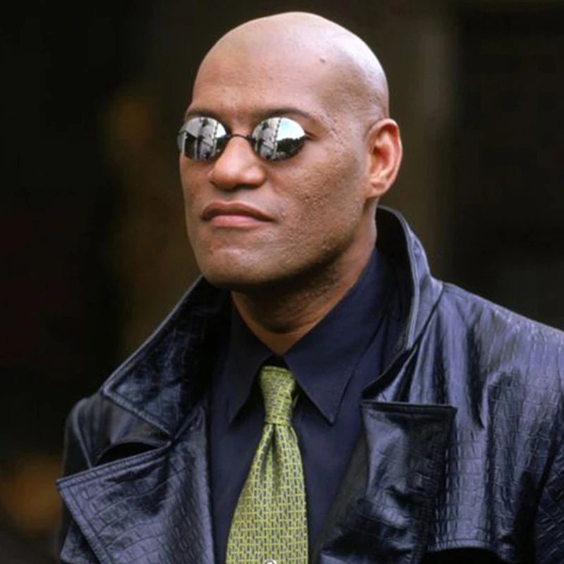 

Trendy Round Rimless Sunglasses Men Matrix Morpheus Men's Classic Clamp Nose Glasses Mini Frameless Brand Design Glasses UV400