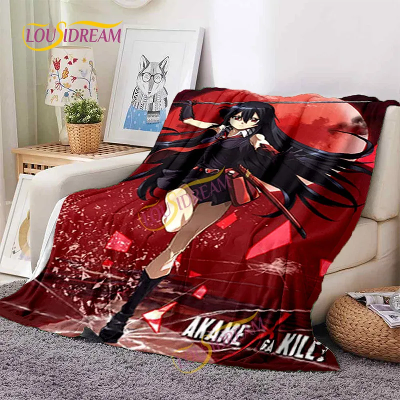 Akame Ga Kill throw blanket Warm Comfort Multi Size Japan animation Flannel Blanket Home Office Travel Bed Sofa Washable Blanket