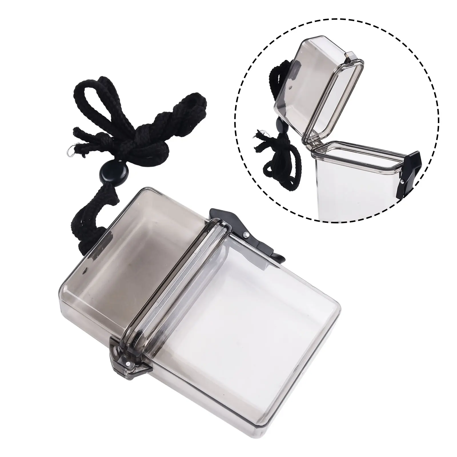 Waterproof Sport Case with Lanyard for Kayaking Rafting Swimming Airtight Storage for Keys ID Cards and Small Items