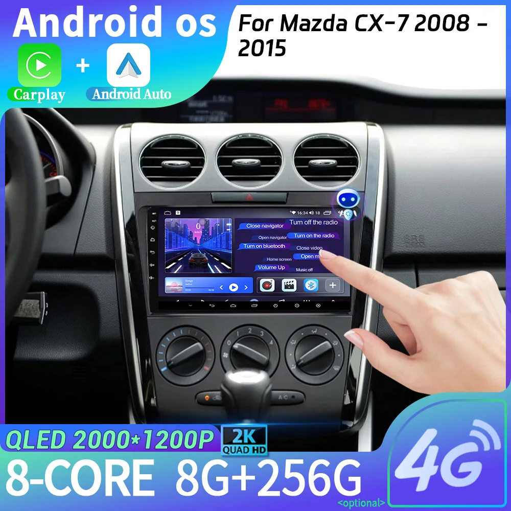 

Android 14 Car Radio Multimedia Navigation For Mazda CX-7 2008-2015 Wireless Carplay Stereo Head Unit 2DIN Screen WIFI