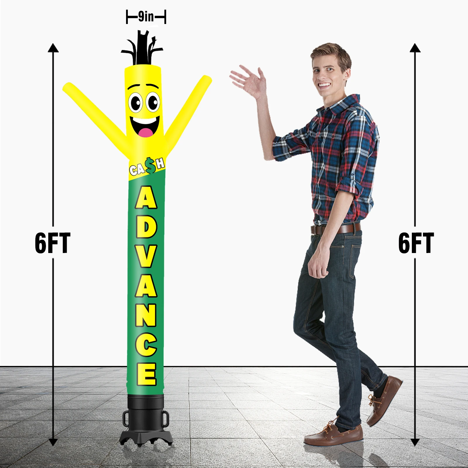 6/10/15/20FT Tall Inflatable Advance Dancing Guy for Outdoor Decoration Advertising(Blower Not Included)