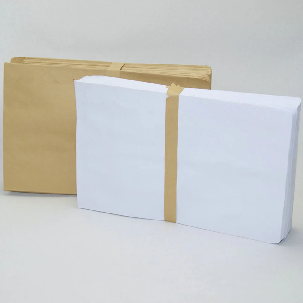 100Pcs 165x100mm Blank Envelopes Thick Kraft Paper Natural Biodegradable for Currency Notes DIY Messages Small Parts Storage