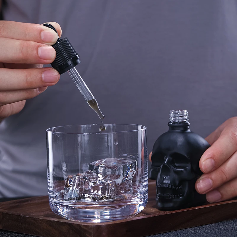 Glass Spray Bitter Dropper Bottle Scrub Skull Bitter Bottle Of Bitter Medicine Dropper BITTER BOTTLE 30/60/120ml