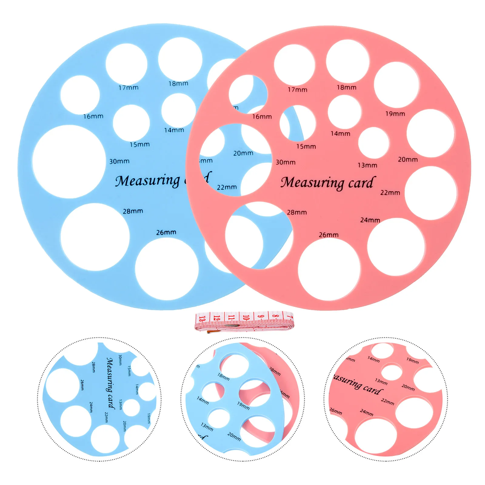 

2pcs Nipple Sizer for Flanges Silicone Ruler Lightweight Tool Accurate Scale Pacifier Measurement Women Nipples