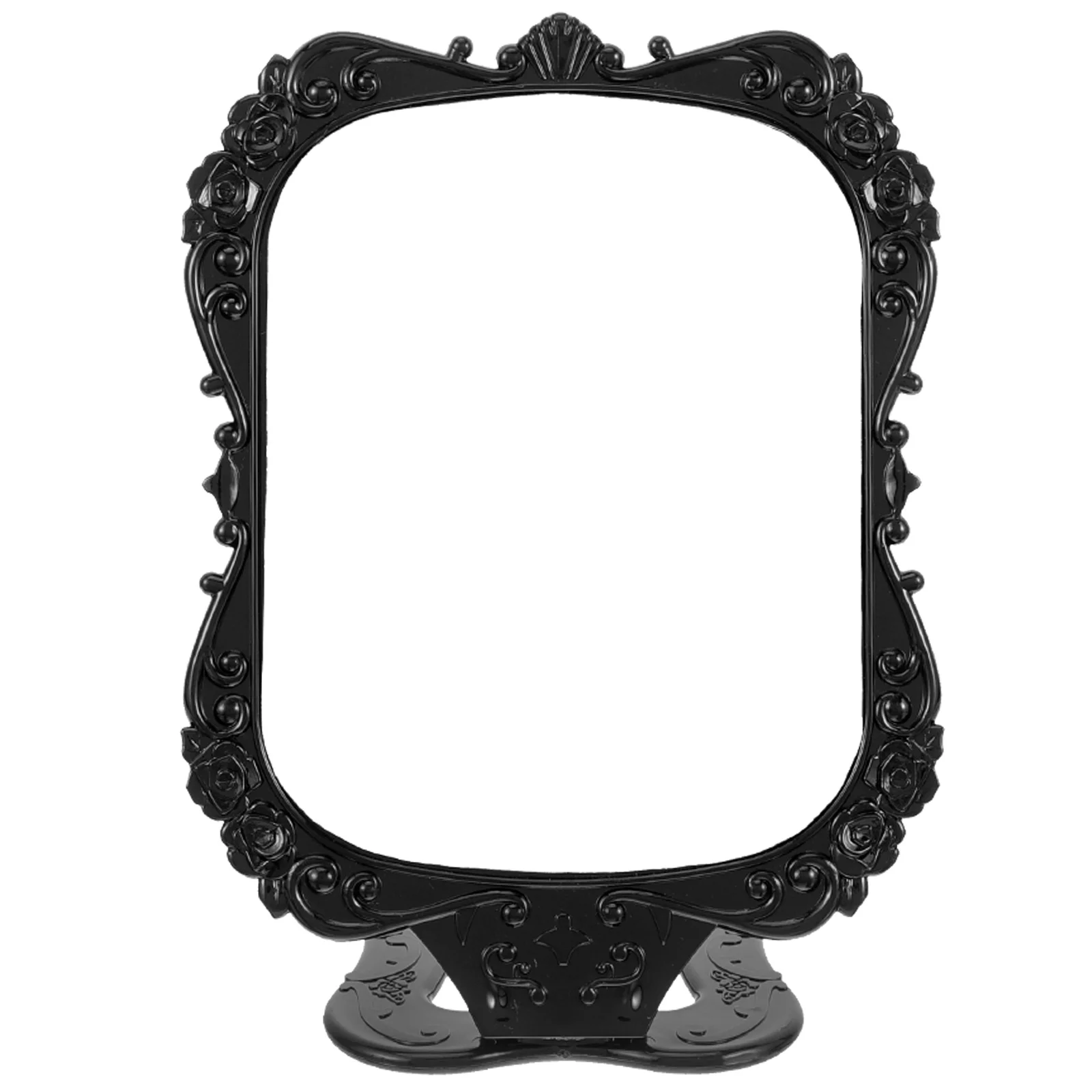 Decoratieve opvouwbare make-upspiegel met reliëf Europese vintage stijl Heldere beeldvorming zonder vervorming Praktische handige ijdelheid