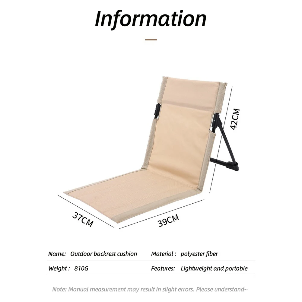 Floor Chair Foldable Seat Best Chair Comfortable Back Support Beach Cushion Lightweight For Outdoor Camping Fishing