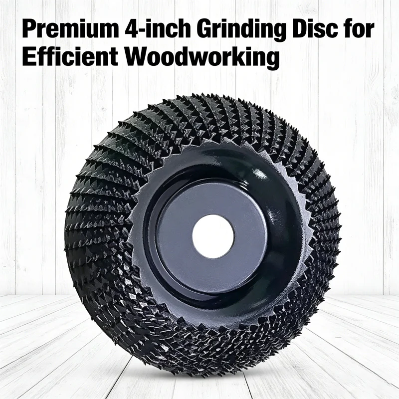 4 Inch Woodworking Grinding Disc Carbide Spike Teeth Wood Shaping Wheel For Angle Grinder Wood Sculpting Polishing Jobs