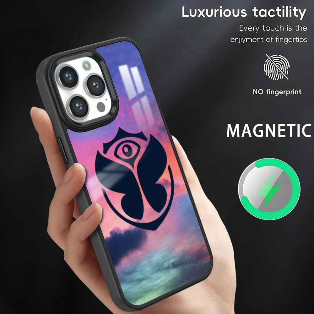 

T-Tomorrowland Music Festival Phone Case For iPhone 16 15 14 13 12 11 Pro Max Plus Mini Magnetic Magsafe Wireless Charging Cover