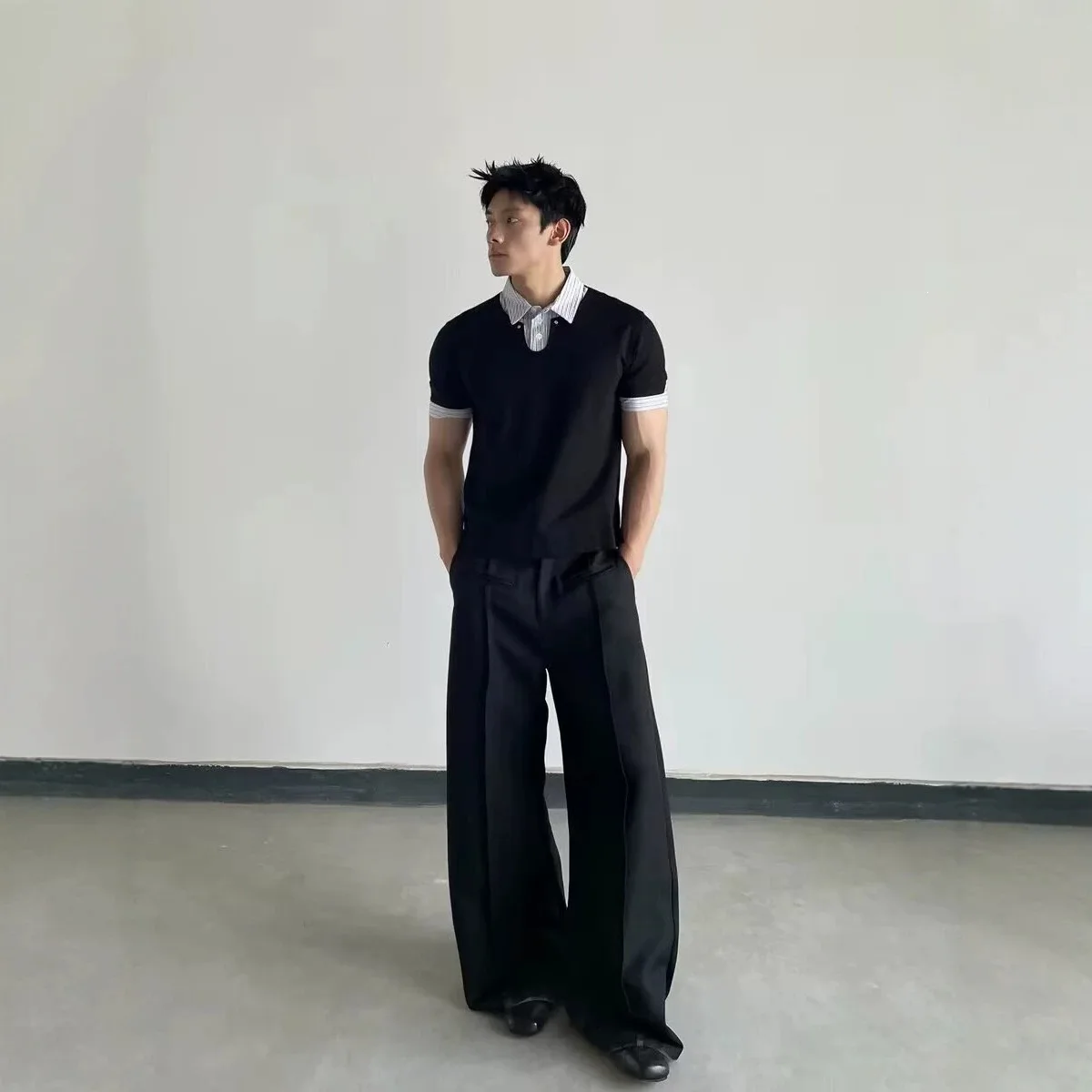Slim Fit Short Sleeve Polo Shirt Men's Fashion Brand Summer T-Shirt Korean Style 2026 New Model Turn-down Collar Polo Shirt