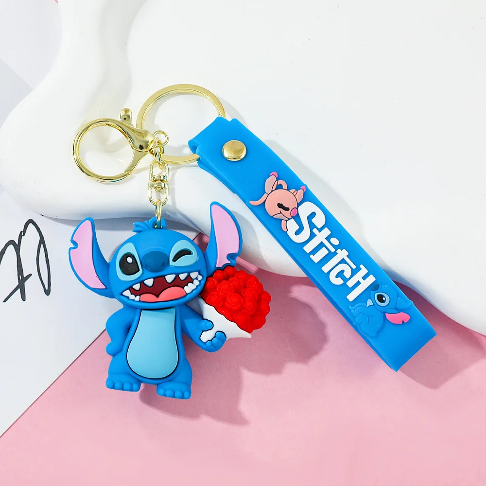 Stitch Anime Keychain Cartoon Kawaii Stitch Cute Doll Keyring Ornament Key Chains Pendant Toys 2026 Gift in Stock - view 6