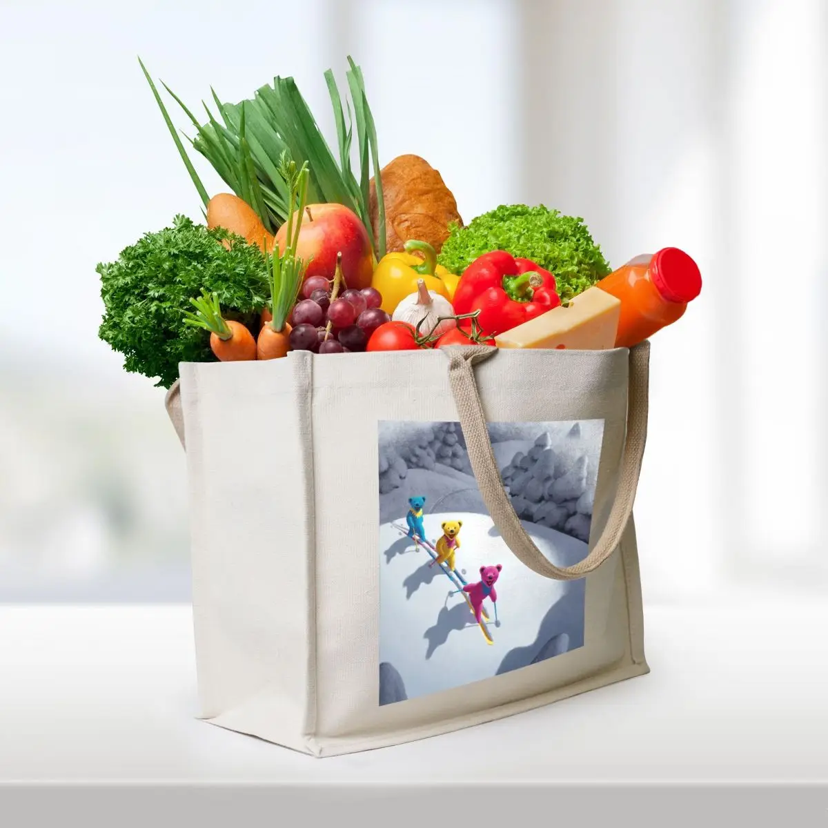 Back Country Bears 5 x 7 Tote Bag Shopper bag Canvas canvas tote bag
