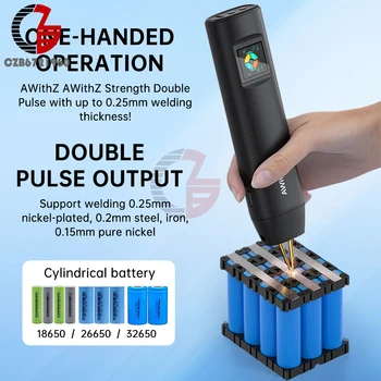 Schermo a colori USB Spot Welder fai da te palmare 18650 batteria al litio saldatrice a punti stoccaggio di energia strumenti di saldatura in lamiera di nichel