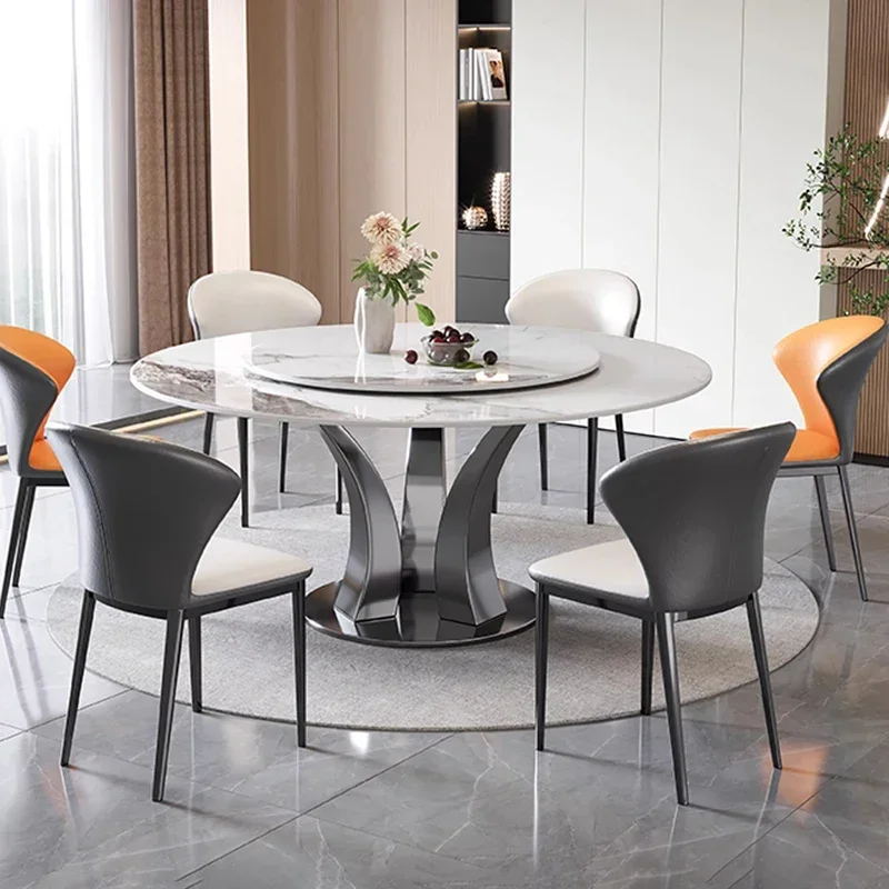 Luxury Dinner Round Table Salon Living Room Dinette Garden Small Dining Table Set Cute Modern Mesa Plegable Luxury Furniture